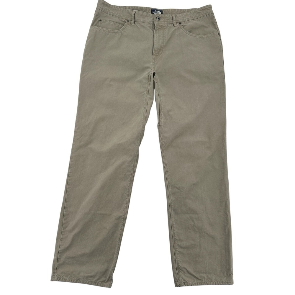 The North Face Long Khaki Tan Cotton Nylon Straight Leg Utility Pants Mens 40